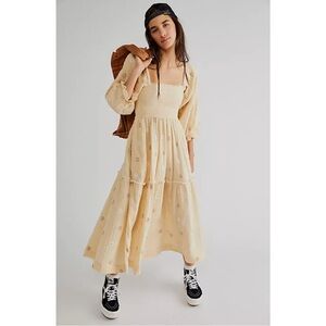 Free People Embroidered Dahlia Maxi Dress